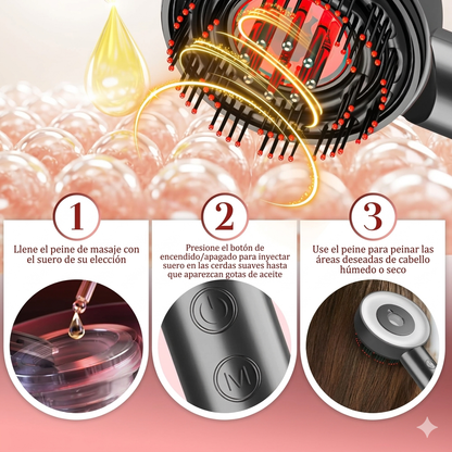 Cepillo Masajeador Cabello Terapia Luz
