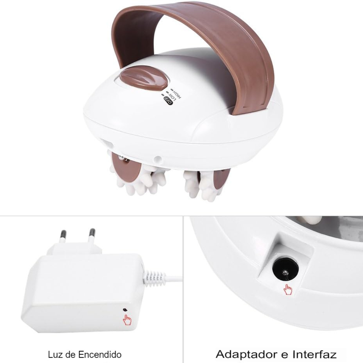 Masajeador 3D con triple rodillo