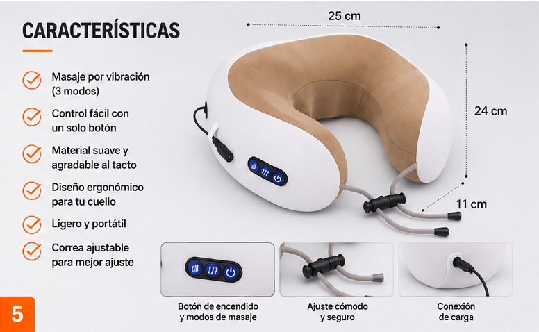 Cojín de masaje cervical